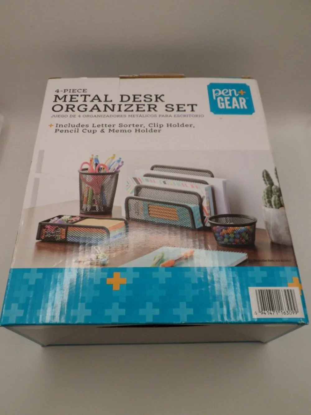 Pen & Gear 4pc Metal Desk Organizer Set